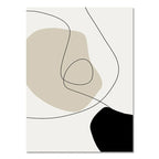 Quadro da parete – Stampa su tela – Nero Beige – 50×70 cm – Geometria astratta per il soggiorno