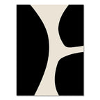 Quadro da parete – Stampa su tela – Nero Beige – 50×70 cm – Geometria astratta per il soggiorno