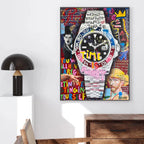Arte murale – Stampa su tela graffiti – Aspetto graffiti colorato – Dimensione standard – Design moderno per accenti creativi