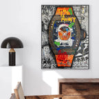 Arte murale – Stampa su tela graffiti – Aspetto graffiti colorato – Dimensione standard – Design moderno per accenti creativi