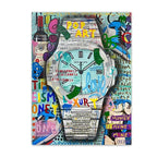 Arte murale – Stampa su tela graffiti – Aspetto graffiti colorato – Dimensione standard – Design moderno per accenti creativi
