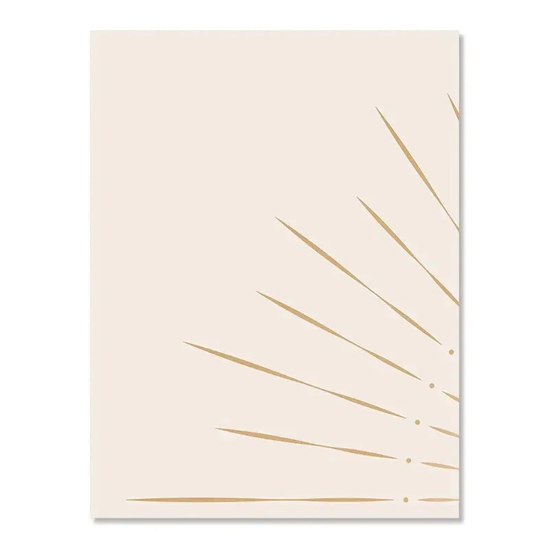 Arte da parete – Canvas di alta qualità – Giallo – 50×70 cm – Illustrazioni geometriche della natura in stile Boho