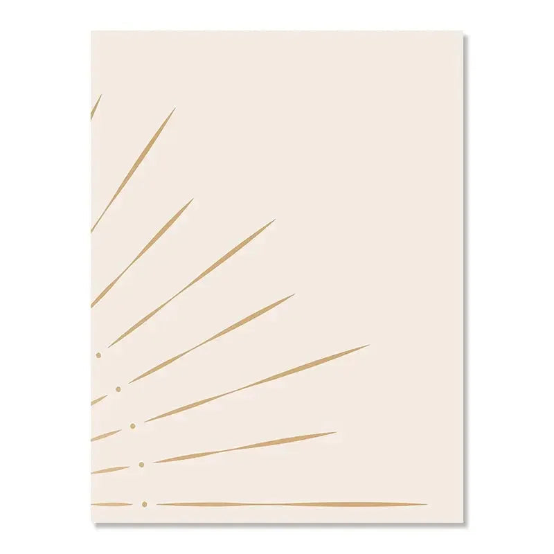 Arte da parete – Canvas di alta qualità – Giallo – 50×70 cm – Illustrazioni geometriche della natura in stile Boho