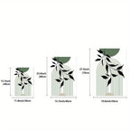 Arte da parete – Carta di alta qualità – Verde/Beige – Set da 3 – Motivi botanici in stile Boho