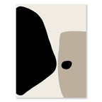 Arte da parete – Tela – Nero e Beige – Verticale – Astratto per Ambienti Eleganti