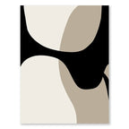 Arte da parete – Tela – Nero e Beige – Verticale – Astratto per Ambienti Eleganti