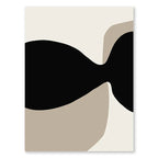 Arte da parete – Tela – Nero e Beige – Verticale – Astratto per Ambienti Eleganti