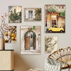 Arte da parete – Tela – Limoni – Verticale – Natura morta moderna – Paesaggio urbano italiano