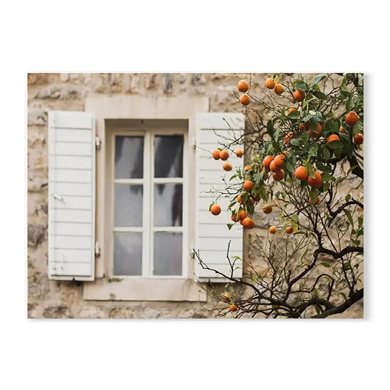 Arte da parete – Tela – Limoni – Verticale – Natura morta moderna – Paesaggio urbano italiano