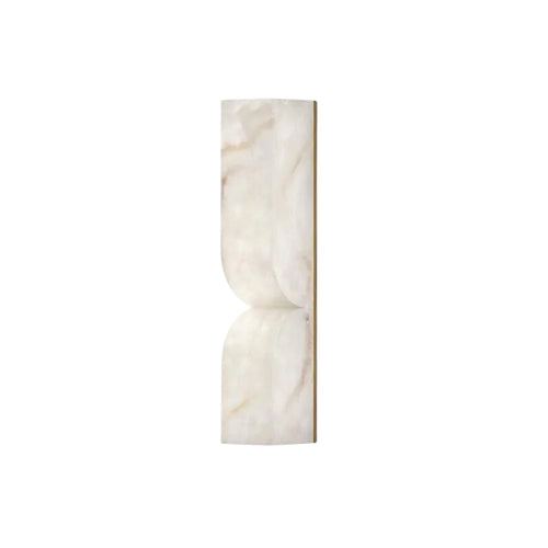 Applique – Alabastro & Metallo – Nero – Verticale – Design Elegante per Illuminazione Stilosa