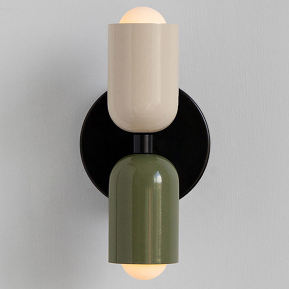 Lampada da parete – Vetro – Nero/Bianco – Ø 12 cm – Design moderno per interni eleganti
