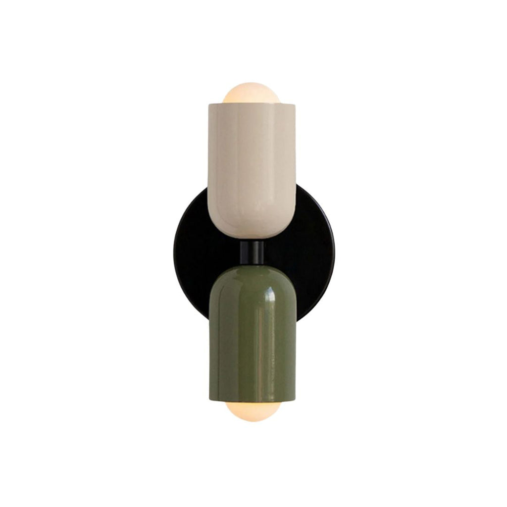 Lampada da parete – Vetro – Nero/Bianco – Ø 12 cm – Design moderno per interni eleganti