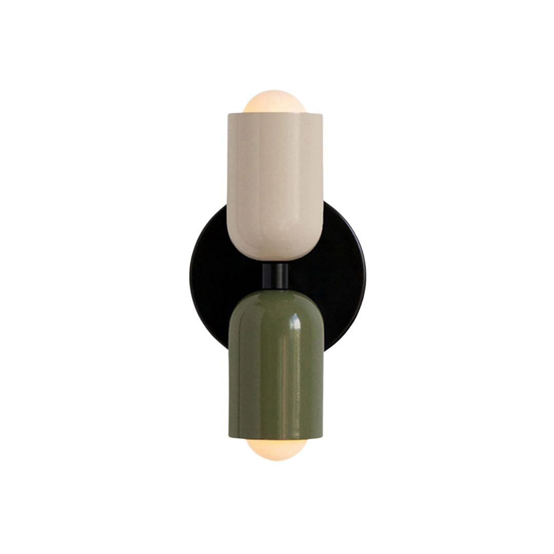 Lampada da parete – Vetro – Nero/Bianco – Ø 12 cm – Design moderno per interni eleganti