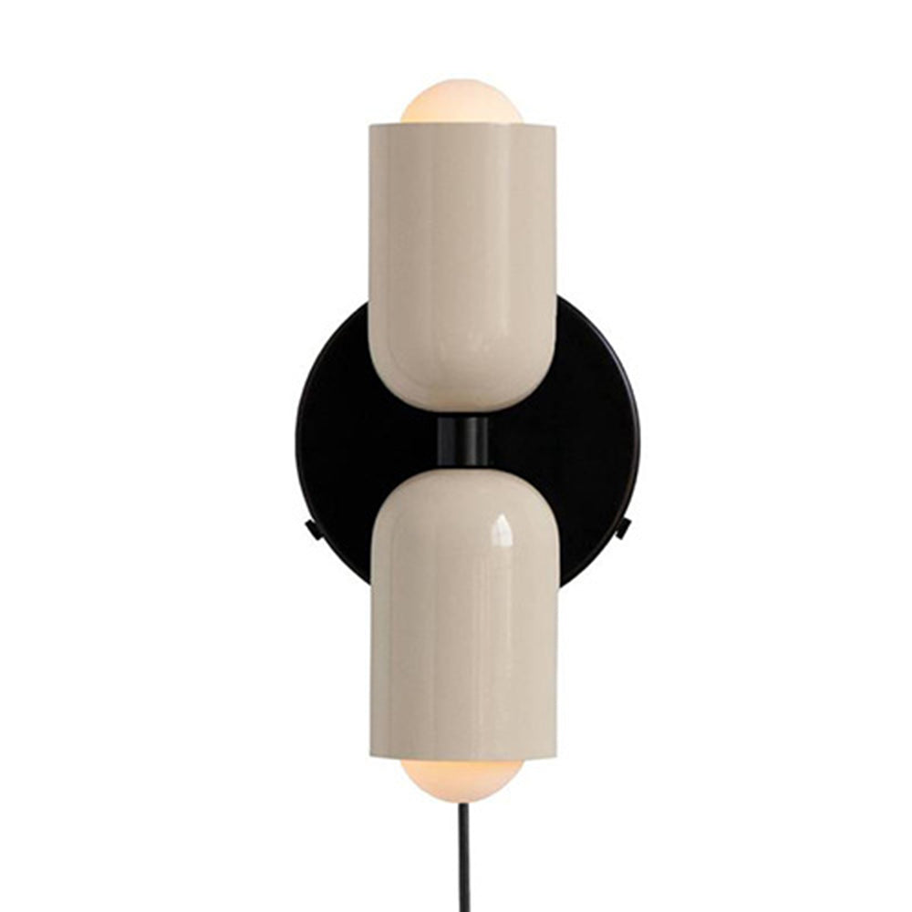 Lampada da parete – Vetro – Nero/Bianco – Ø 12 cm – Design moderno per interni eleganti