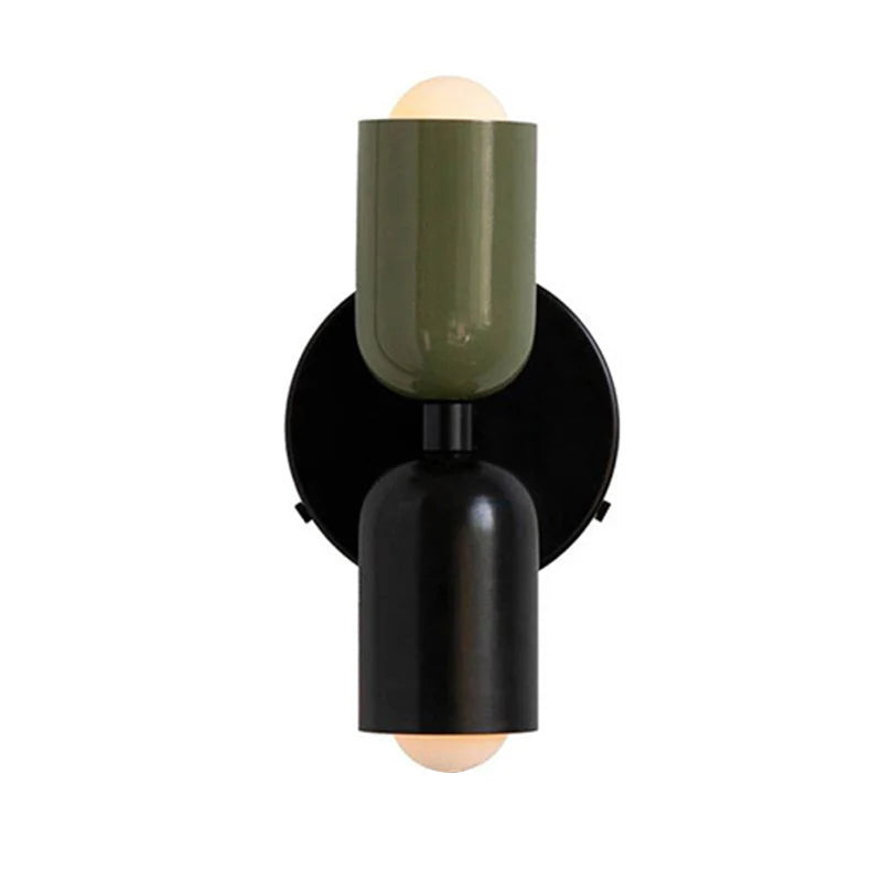 Lampada da parete – Vetro – Nero/Bianco – Ø 12 cm – Design moderno per interni eleganti