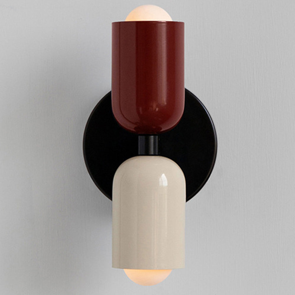 Lampada da parete – Vetro – Nero/Bianco – Ø 12 cm – Design moderno per interni eleganti