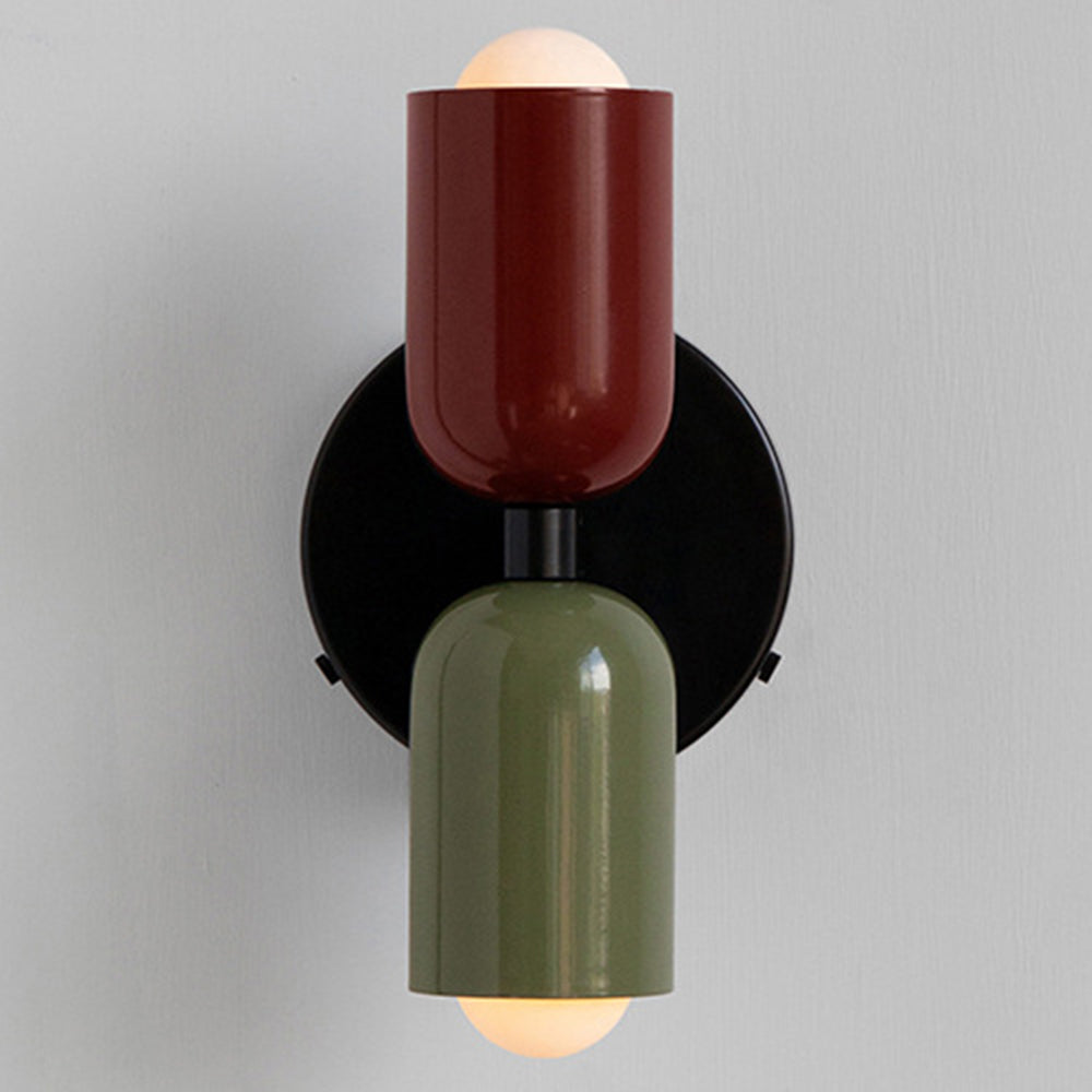 Lampada da parete – Vetro – Nero/Bianco – Ø 12 cm – Design moderno per interni eleganti