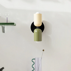 Lampada da parete – Vetro – Nero/Bianco – Ø 12 cm – Design moderno per interni eleganti