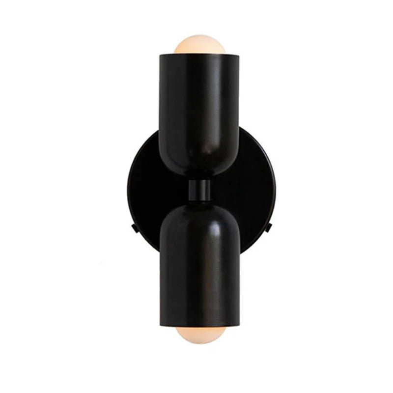 Lampada da parete – Vetro – Nero/Bianco – Ø 12 cm – Design moderno per interni eleganti