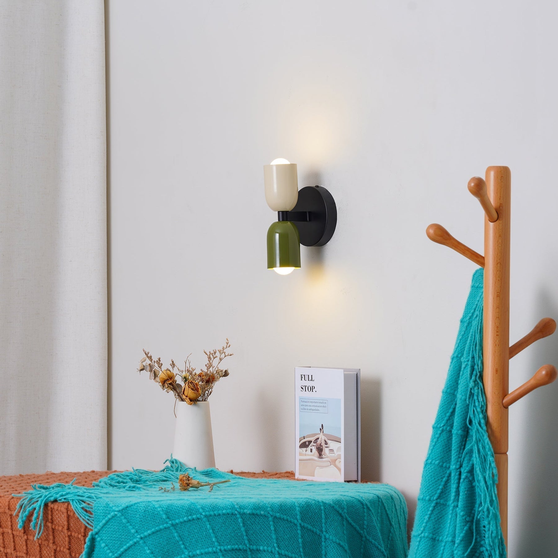 Lampada da parete – Vetro – Nero/Bianco – Ø 12 cm – Design moderno per interni eleganti