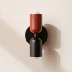 Lampada da parete – Vetro – Nero/Bianco – Ø 12 cm – Design moderno per interni eleganti