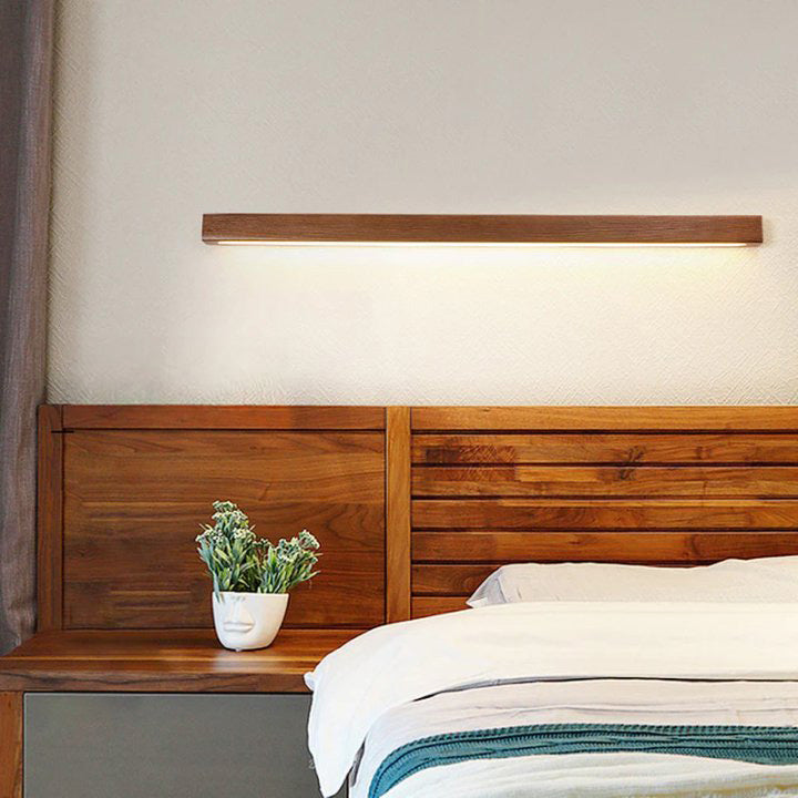Lampada da parete – Finitura in legno – Luce calda – 3 posizioni di colore – Minimalista