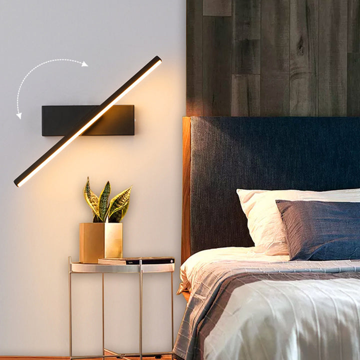 Lampada da parete – LED – Nera – 30×5 cm – Minimalista e Salvaspazio per un Ambiente Elegante