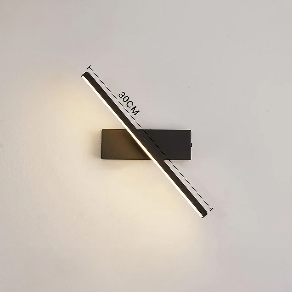 Lampada da parete – LED – Nera – 30×5 cm – Minimalista e Salvaspazio per un Ambiente Elegante