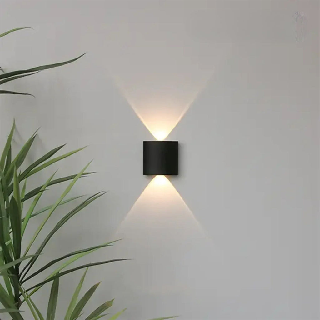 Lampada a muro – LED – Nera – Design moderno – Interno/Esterno – Resistente alle intemperie, Efficiente dal punto di vista energetico