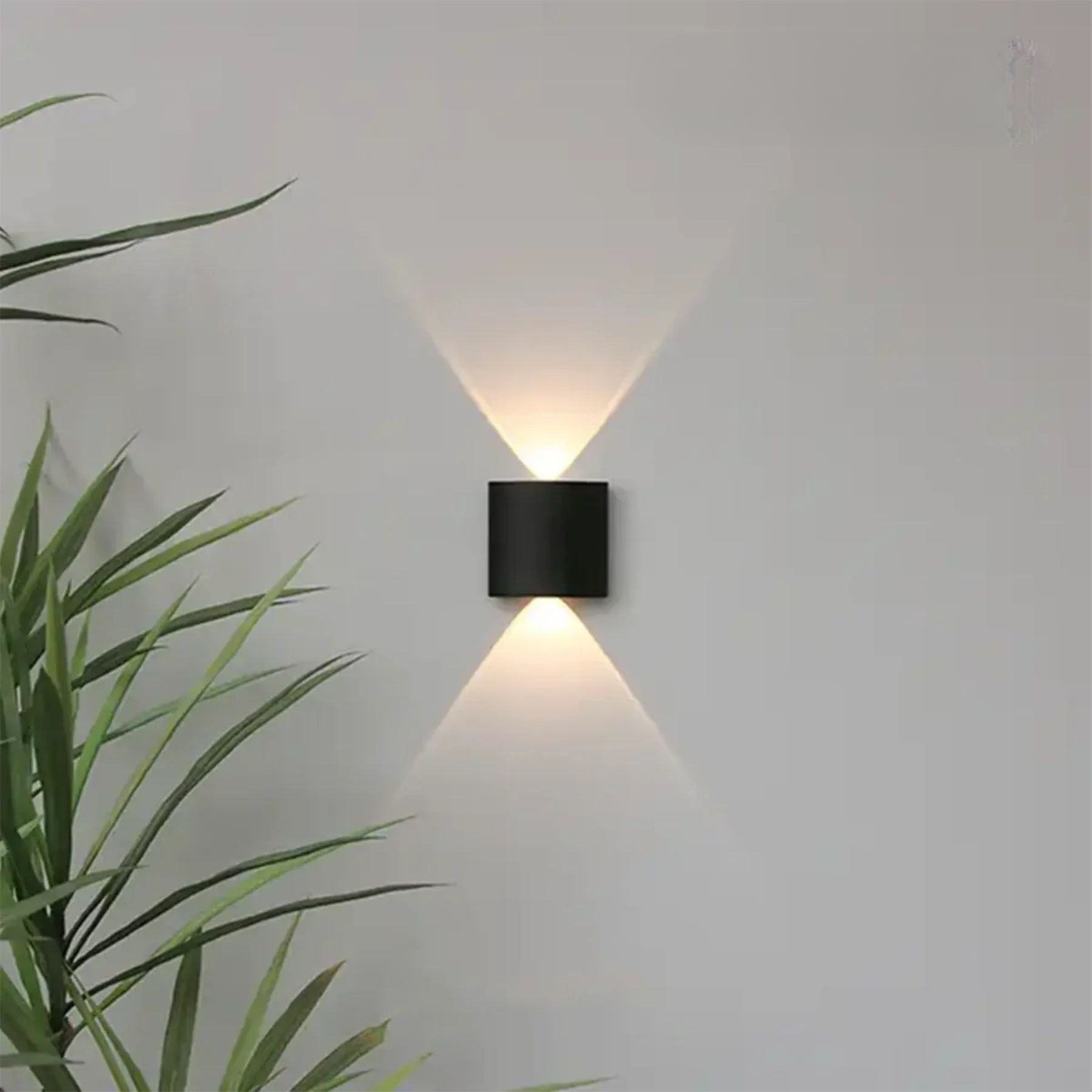 Lampada a muro – LED – Nera – Design moderno – Interno/Esterno – Resistente alle intemperie, Efficiente dal punto di vista energetico