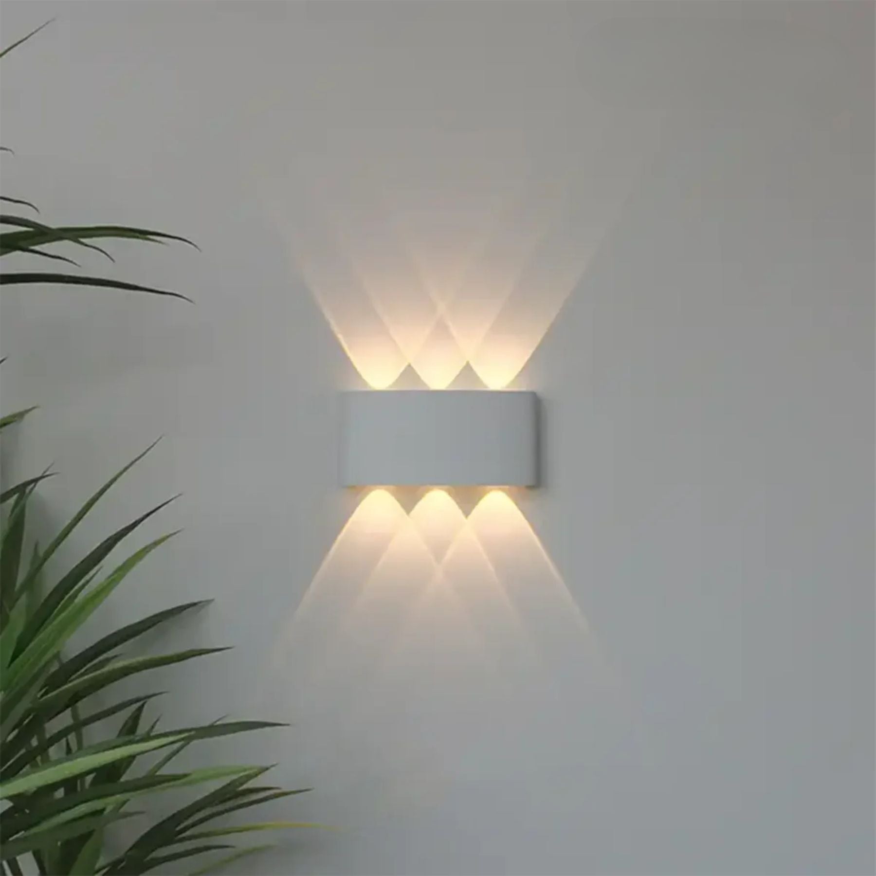 Lampada a muro – LED – Nera – Design moderno – Interno/Esterno – Resistente alle intemperie, Efficiente dal punto di vista energetico
