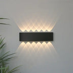 Lampada a muro – LED – Nera – Design moderno – Interno/Esterno – Resistente alle intemperie, Efficiente dal punto di vista energetico