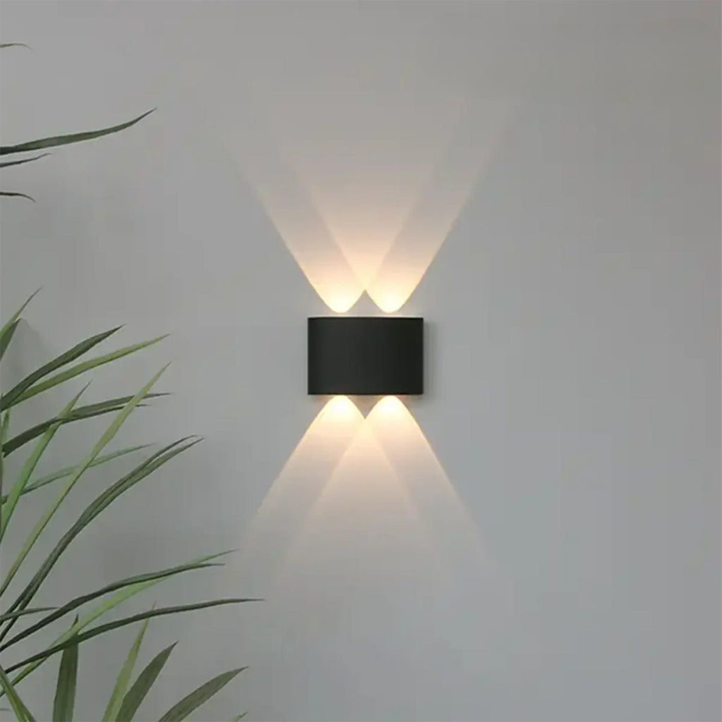 Lampada a muro – LED – Nera – Design moderno – Interno/Esterno – Resistente alle intemperie, Efficiente dal punto di vista energetico
