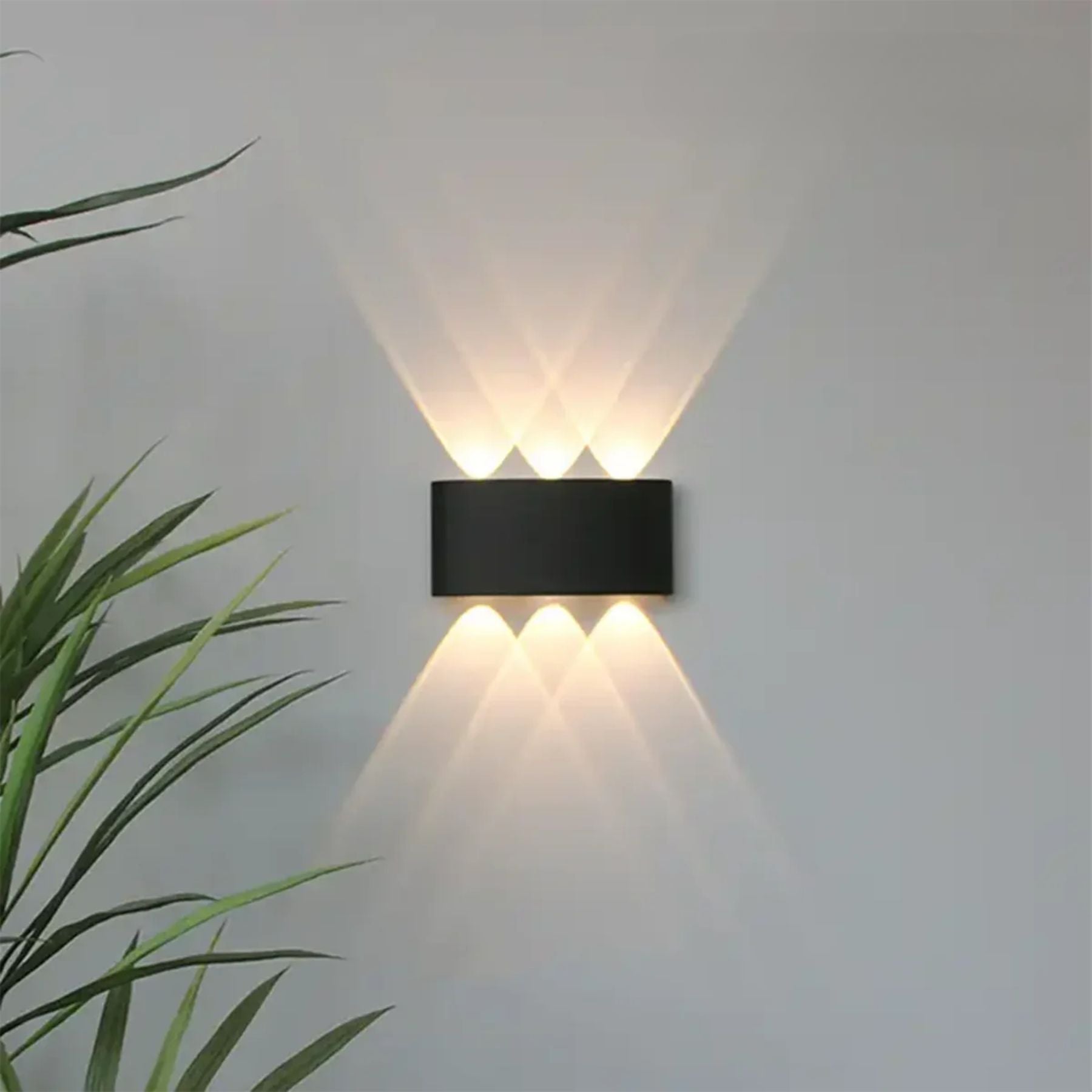 Lampada a muro – LED – Nera – Design moderno – Interno/Esterno – Resistente alle intemperie, Efficiente dal punto di vista energetico