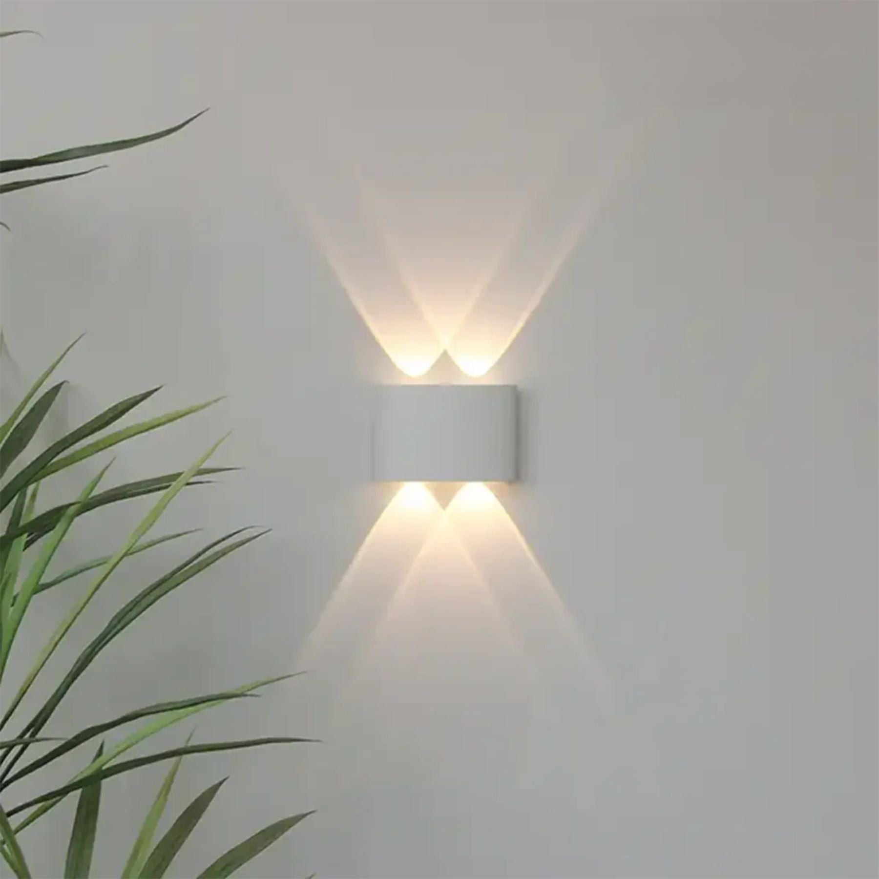 Lampada a muro – LED – Nera – Design moderno – Interno/Esterno – Resistente alle intemperie, Efficiente dal punto di vista energetico