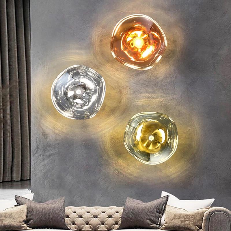Lampada da Parete – Pietra Lavica e Vetro – Nero – E27 – Design Moderno per Interni Eleganti