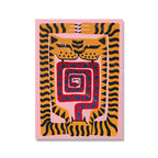 Poster da parete – Arte Boho astratta – Colorato – 50×70 cm – Motivi di tigri e leopardi vivaci