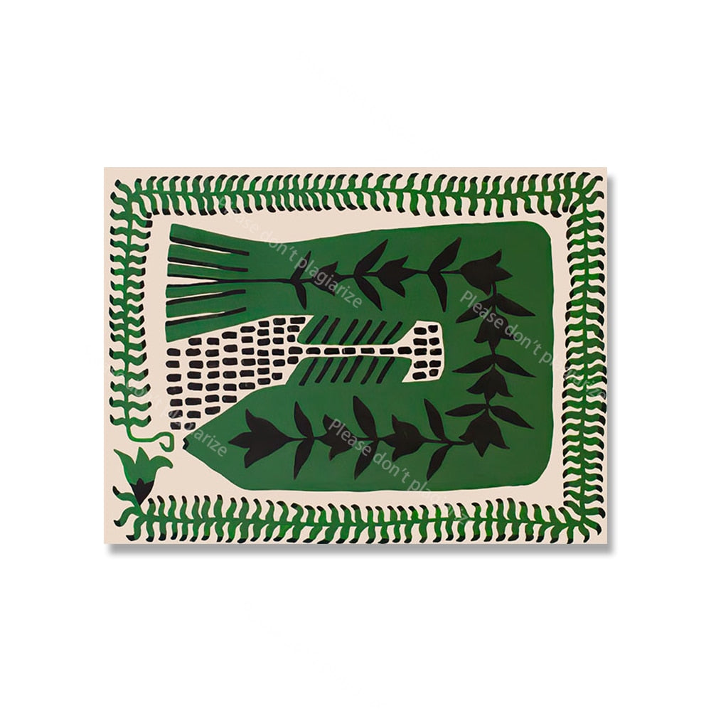 Poster da parete – Arte Boho astratta – Colorato – 50×70 cm – Motivi di tigri e leopardi vivaci