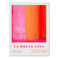Poster da parete – Tela – Rosa e Arancione – Verticale – Arte Astratta per un Abitare Moderno