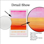 Poster da parete – Tela – Rosa e Arancione – Verticale – Arte Astratta per un Abitare Moderno