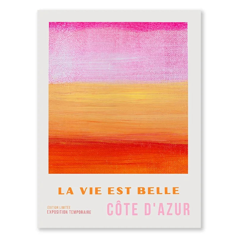 Poster da parete – Tela – Rosa e Arancione – Verticale – Arte Astratta per un Abitare Moderno