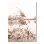 Poster da parete – Stampa su tela – Paesaggio beige con mongolfiera – Verticale – Design moderno per ambienti eleganti