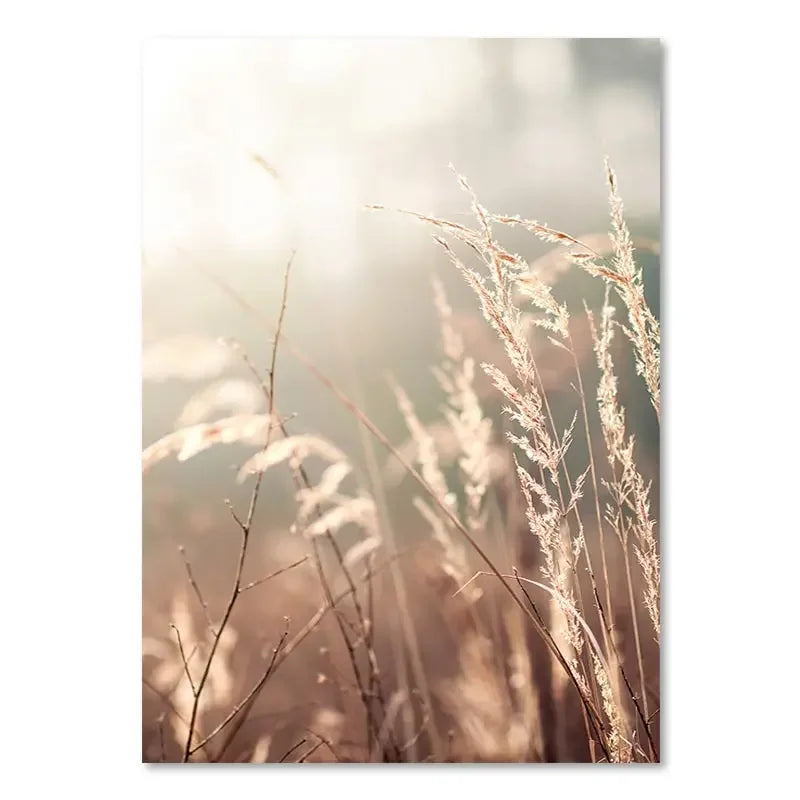 Poster da parete – Stampa su tela – Paesaggio beige con mongolfiera – Verticale – Design moderno per ambienti eleganti