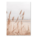 Poster da parete – Stampa su tela – Paesaggio beige con mongolfiera – Verticale – Design moderno per ambienti eleganti