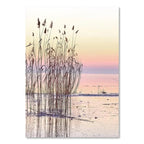 Poster da parete – Stampa su tela – Paesaggio beige con mongolfiera – Verticale – Design moderno per ambienti eleganti