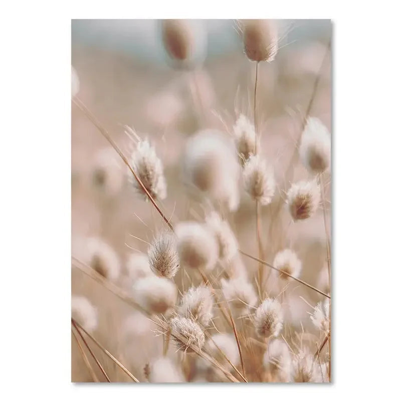 Poster da parete – Stampa su tela – Paesaggio beige con mongolfiera – Verticale – Design moderno per ambienti eleganti