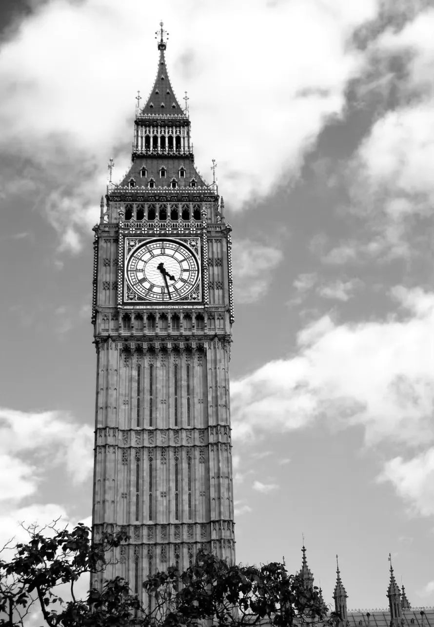 Poster da parete – Stampa su tela – Bianco e Nero – 70×100 cm – London Tower Bridge – Design urbano