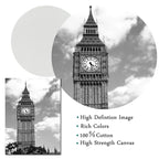 Poster da parete – Stampa su tela – Bianco e Nero – 70×100 cm – London Tower Bridge – Design urbano