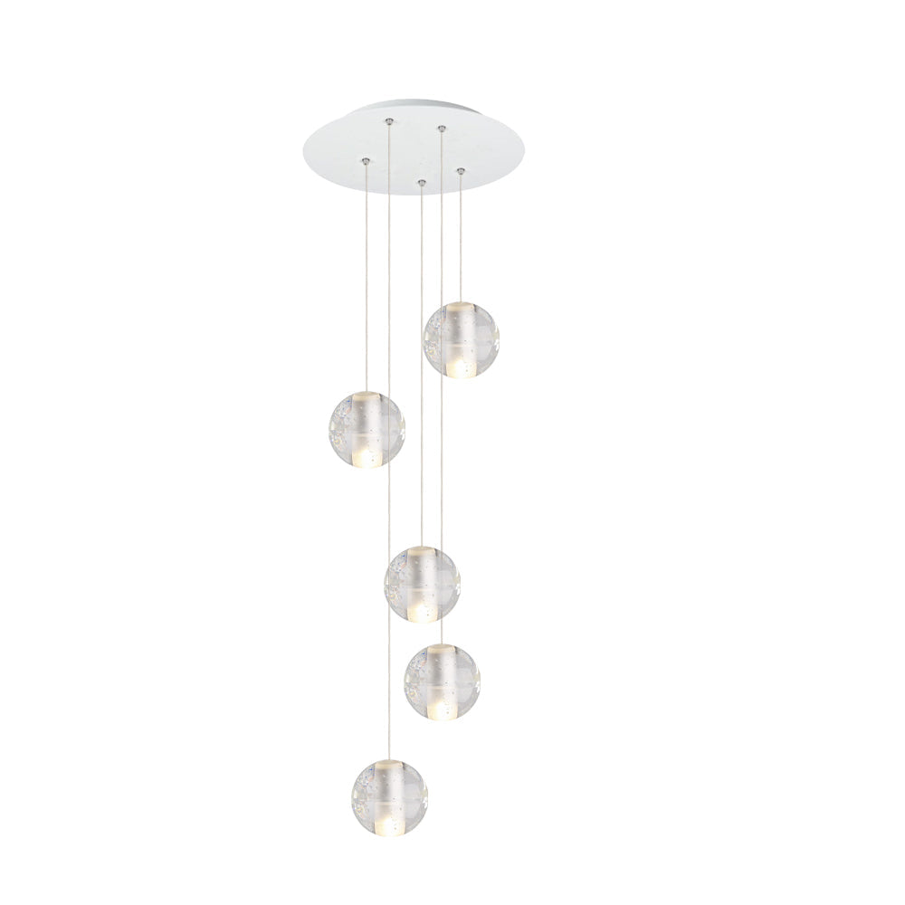 Lampade a sospensione moderne a globo con gocce d'acqua