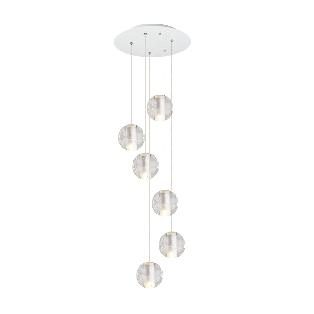 Lampade a sospensione moderne a globo con gocce d'acqua